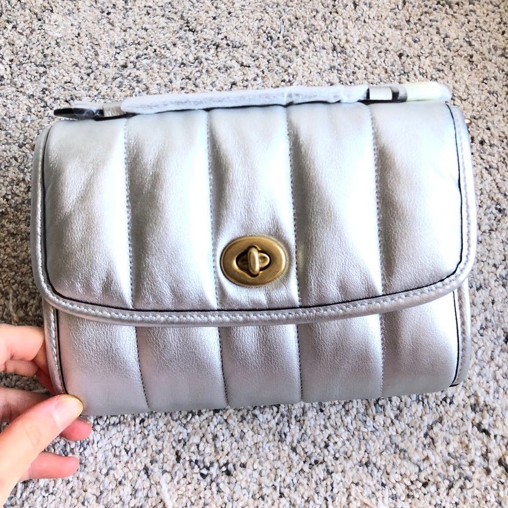 NWT Coach Kip Turnlock Crossbody With Quilting